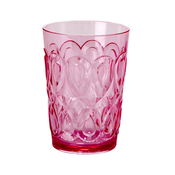 Wasserglas Acryl rosa, 9 cm x 12,5 cm, Firma Rice
