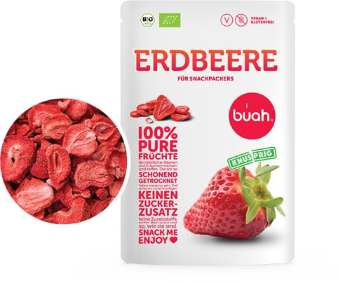 100 % pure Früchte Bio Erdbeere (Trockenfrucht, Frische, Natur, Qualität)