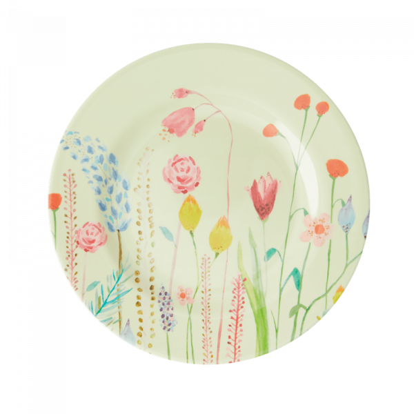 Melamin-Beilagenteller Sommerblumen, Firma Rice