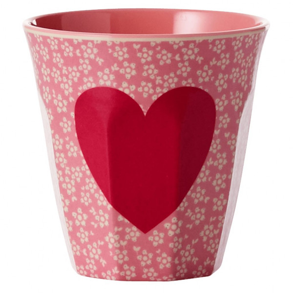 Melamin-Becher Heart , 9 cm x 9 cm, Firma Rice