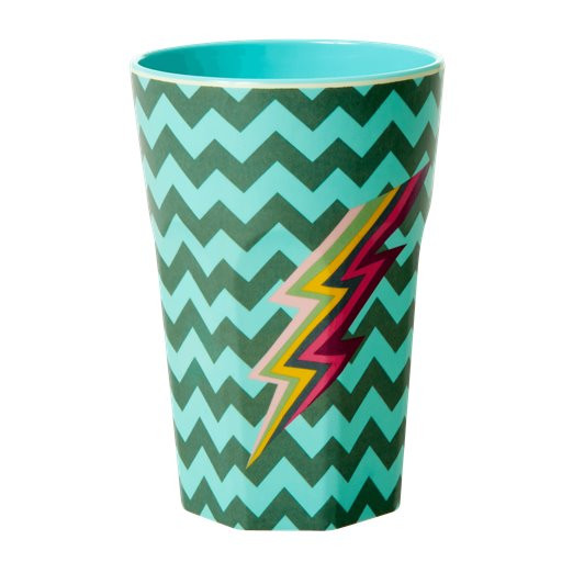 Melamin-Becher Zig Zag Blitz, 13 cm x 9 cm, Firma Rice