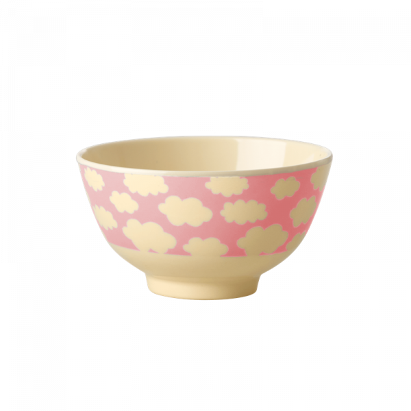 Melamin-Schale Wolken rosa, small, Firma Rice