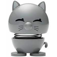 Hoptimist kleine Katze, cool grey (Wackeltiere,Gute Laune)