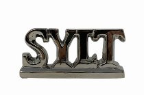 Keramik-Buchstaben "SYLT", silberfarbend, 20 cm x 4 cm x 7 cm (Dekoration, Bad, Küche, Appartement)