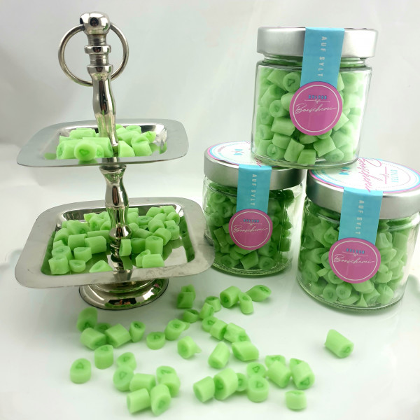 Handgemachte Sylter Bonbons Waldmeister-Herzen 150 gr.; süß