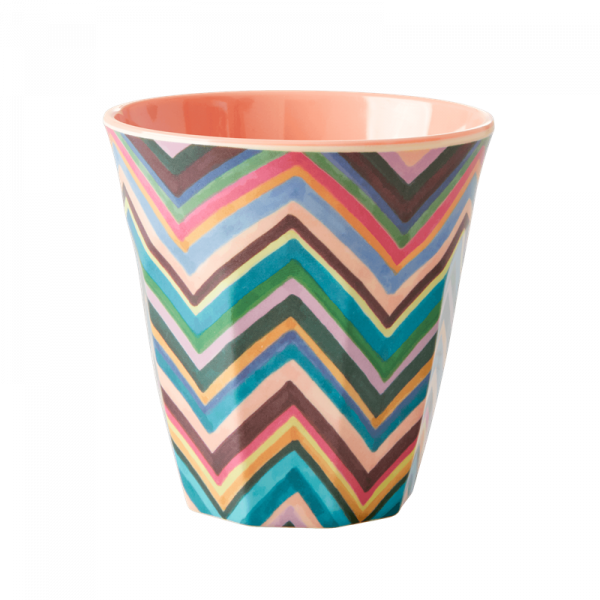Melamin-Becher Zig Zag, 9 cm x 9 cm, Firma Rice