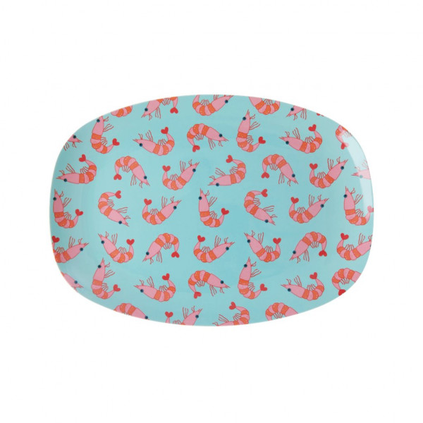Melamin Servierplatte Shrimp, Firma Rice