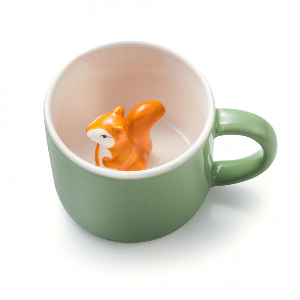 Tier Tasse Simon ( Tasse,Natur, Ökologisch,Eichhörnchen, Kinder)