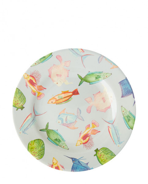 Melamin-Beilagenteller Fische, Firma Rice