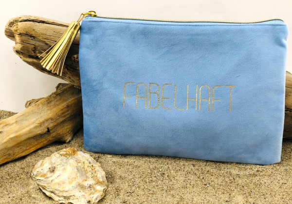 Mäppchen Fabelhaft blau (Kosmetik, Tasche, Schreibutensilien, Geldkarten, Telefon, Make-up)