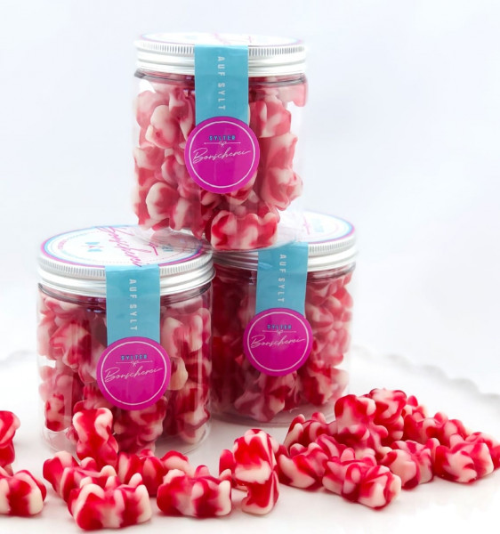 Yummi Streifenbären Erdbeer-Sahne Fruchtgummi