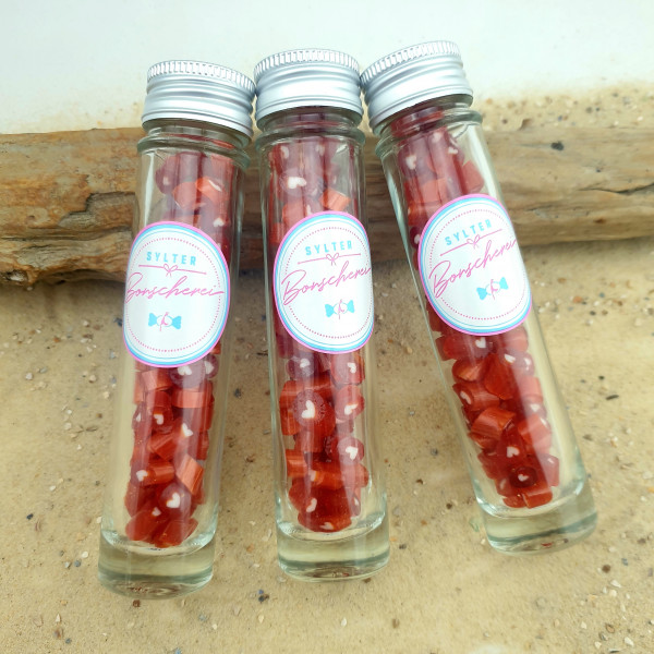 Handgemachte Sylter Bonbons Cola-Herzen 37 gr. süß,sauer (Bonschen)