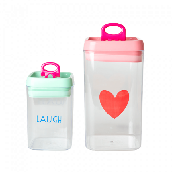 Lebensmittelboxen Heart & Laugh, small/tall der Firma Rice