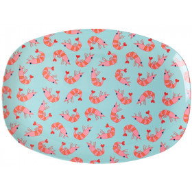 Melamin Teller Shrimp rechteckig, Firma Rice