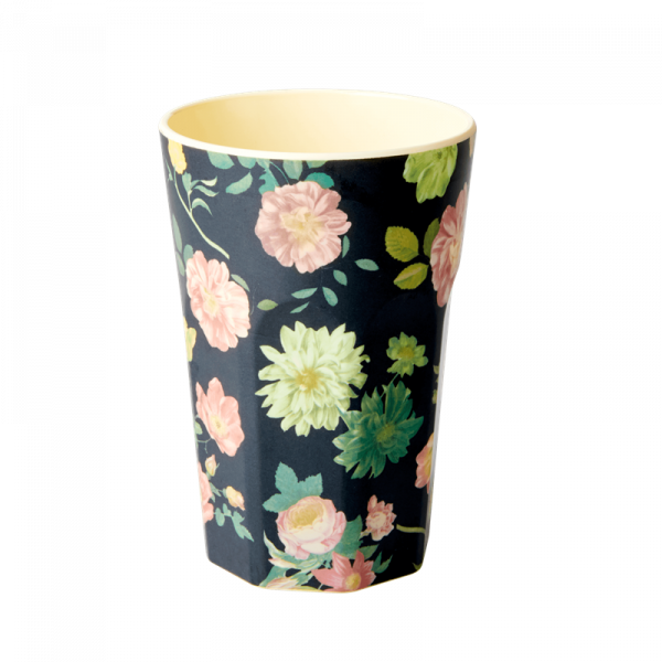 Melamin-Becher Rose, 13 cm x 9 cm, Firma Rice
