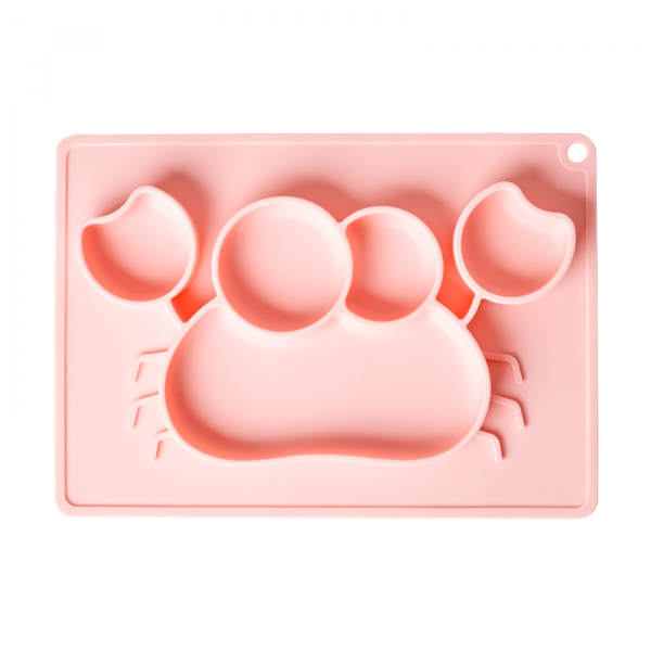 Silikon Kinderteller Krabbe rosa, Firma Rice