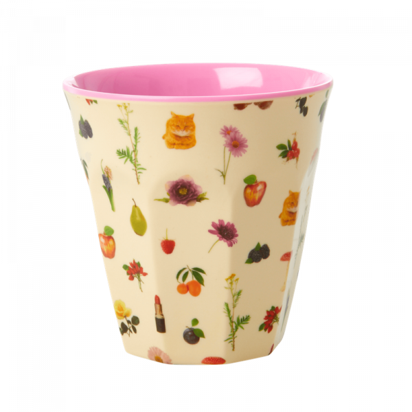 Melamin-Becher Lippenstift, 9 cm x 9 cm, Firma Rice-