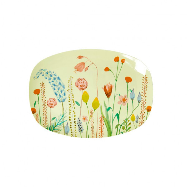 Melamin Servierplatte Sommerblumen, Firma Rice
