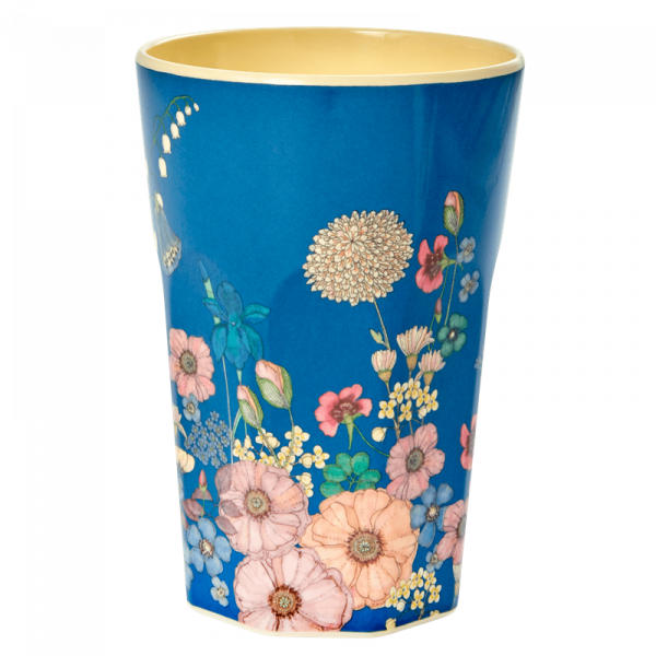 Melamin-Becher Blumen Collage, 13 cm x 9 cm, Firma Rice