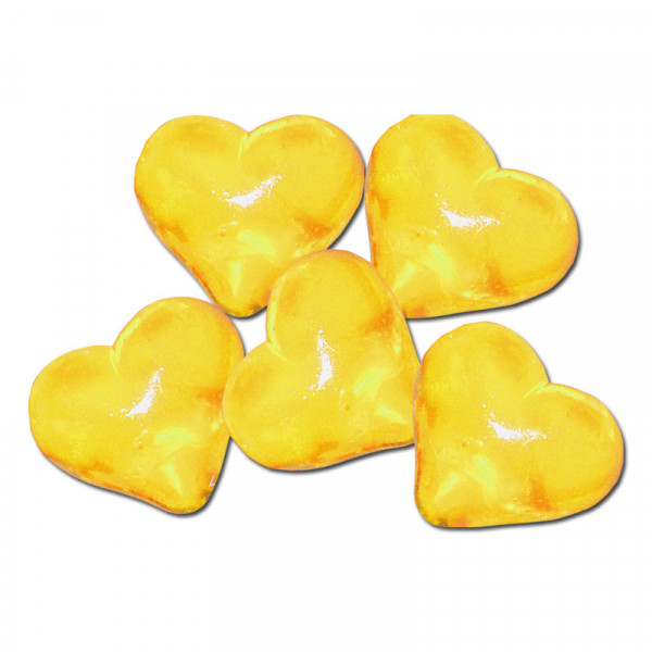 Yummi Pfirsichherzen gelb Fruchtgummi