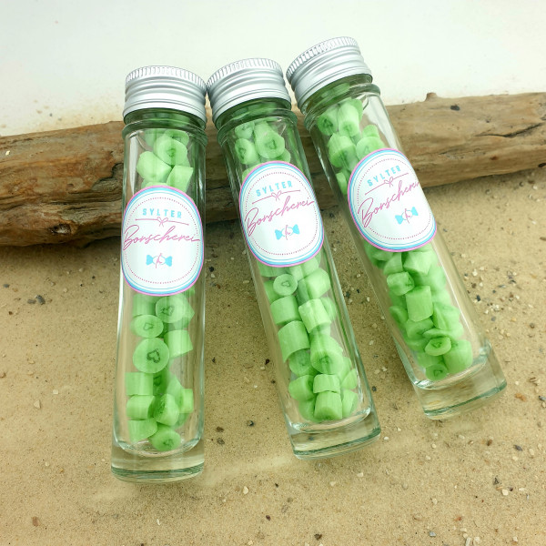 Handgemachte Sylter Bonbons Waldmeister-Herzen 37 gr.; süß