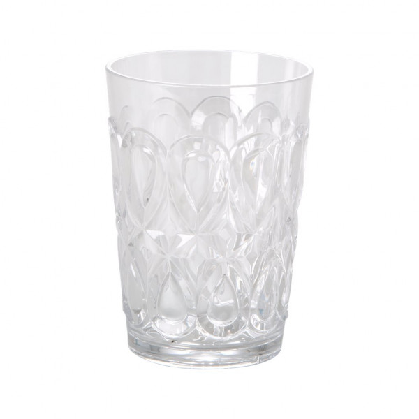 Wasserglas Acryl klar, 9 cm x 12,5 cm, Firma Rice