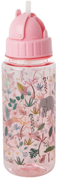 Kunststoff-Trinkflasche Jungle pink, Firma Rice