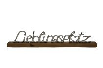 Metallbuchstaben "Lieblingsplatz" mit Herz, 55 cm x 14 cm (Dekoration, Bad, Küche, Appartement)