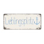 Blechschild Lieblingsplatz (Dekoschild Metallschild Küche)