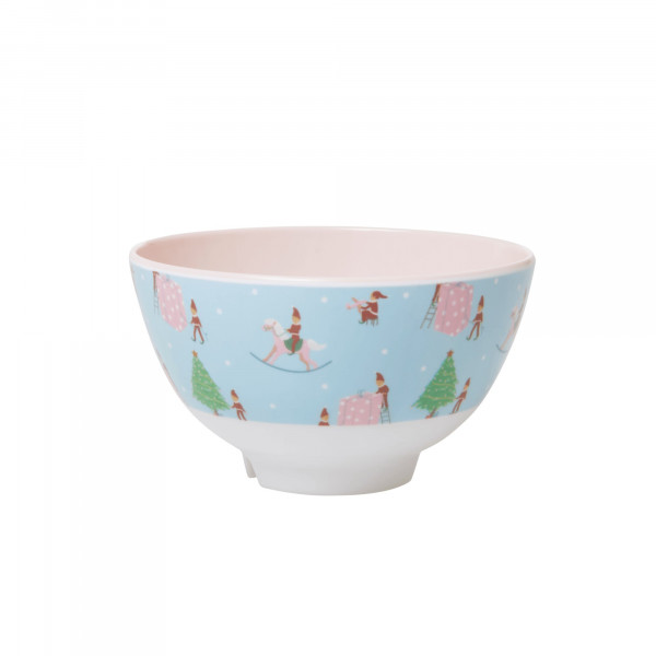 Melamin-Schale Weihnachtselfen, small, Firma Rice