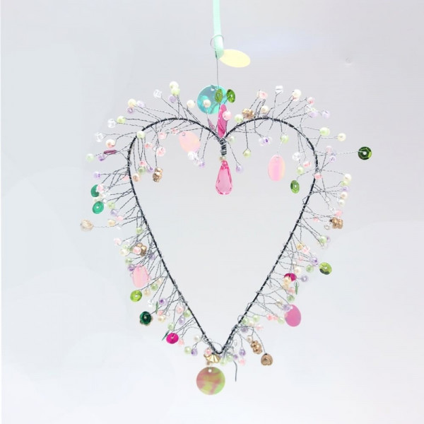 Funkelherz romantisch (Dekoration, Schmuck, Küche, Garten, Herz)