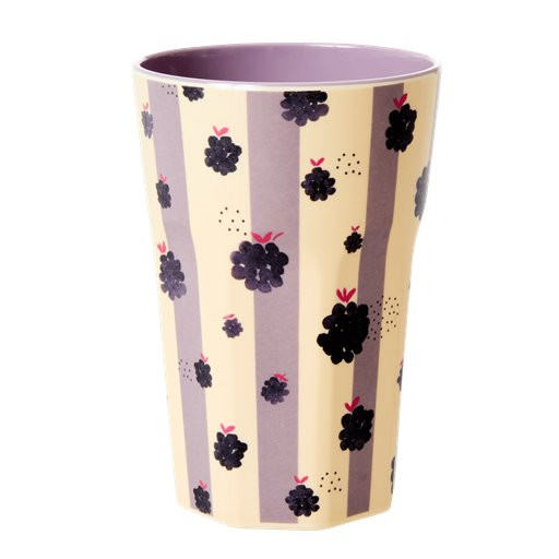 Melamin-Becher Brombeere groß, 13 cm x 9 cm, Firma Rice