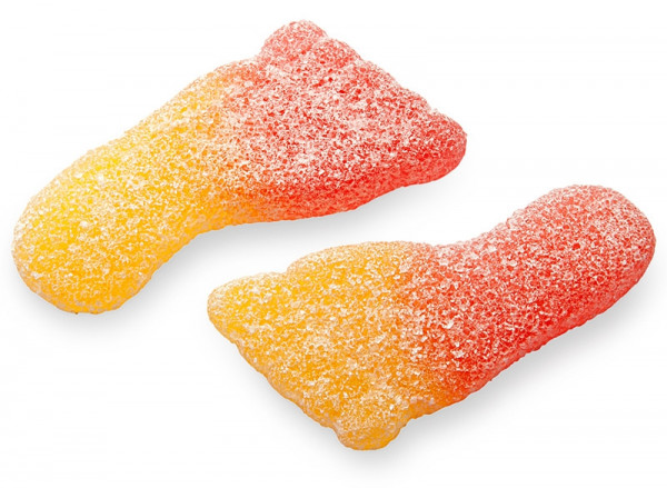 Yummi extra saure Pfirsichfüsse Fruchtgummi