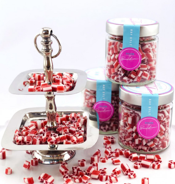 Handgemachte Sylter Bonbons Minzherzen,150g; süß;minzig (Bonschen)