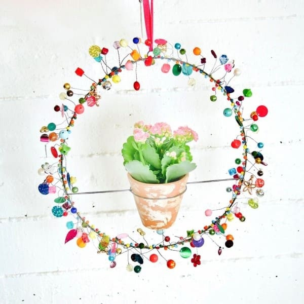 Funkelkreis mit Blumentopf (Dekoration, Schmuck, Küche, Garten)