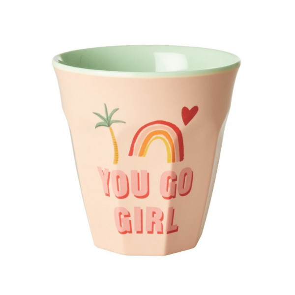 Melamin-Becher You go Girl , 9 cm x 9 cm, Firma Rice