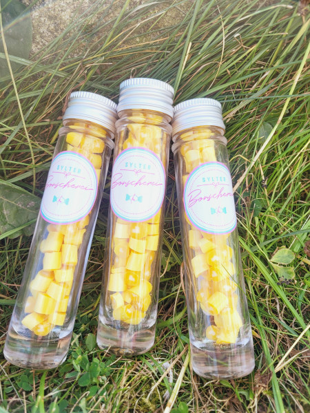 Handgemachte Sylter Bonbons Eierlikörherzen 37 gr.; süß,(Bonschen)
