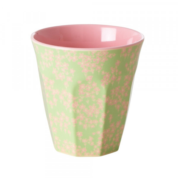 Melamin-Becher Pink Flower Field, 9 cm x 9 cm, Firma Rice