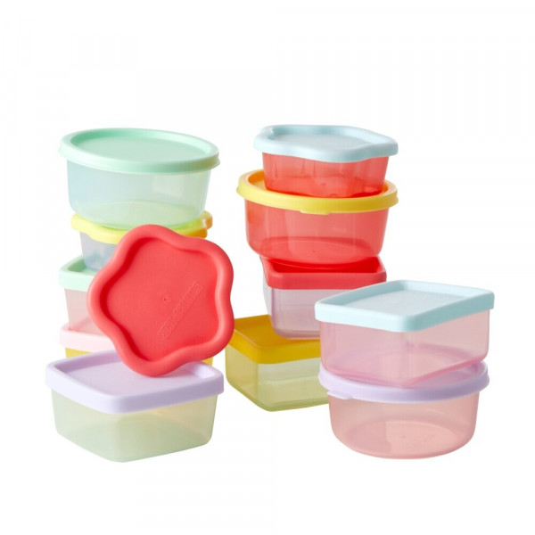 Lebensmittelboxen 12er Set bunt , Firma Rice