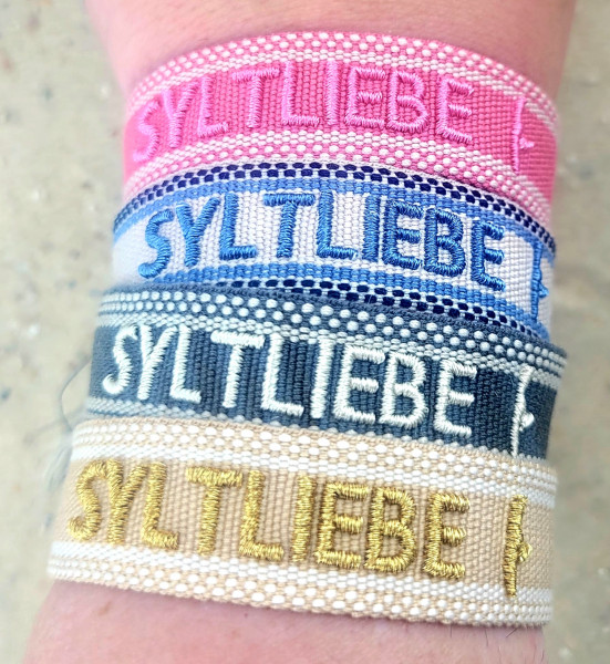 Armbänder Canvas Glaube-Liebe-Sylt-Hoffnung ,verschiedene Farben (Schmuck, Geschmeide, Dekoration, M