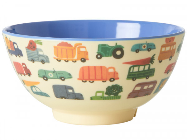 Melamin-Schale Happy Cars, groß, Firma Rice
