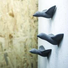 Mini Vogel schwarz (Wanddekoration, Garderobe, Garten, Küche, Beton)