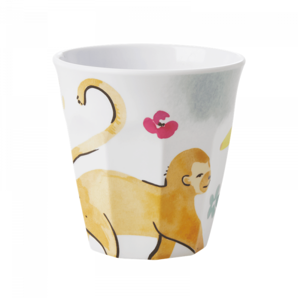Melamin-Becher Affe, 9 cm x 9 cm, Firma Rice