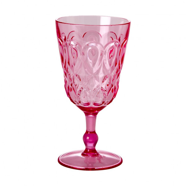 Weinglas Acryl rosa, 9 cm x 17 cm, Firma Rice