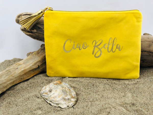 Mäppchen BonBon Ciao Bella gelb (Kosmetik, Tasche, Schreibutensilien, Geldkarten, Telefon, Make-up)